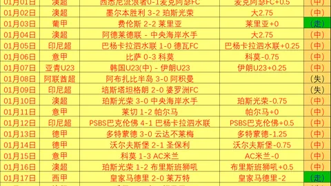 2025亚足联亚洲杯积分排名表